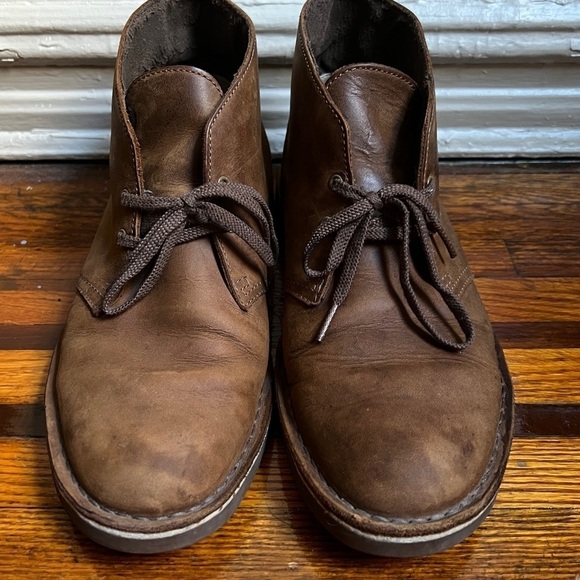 Clarks Bushacre 2 Beeswax Leather Desert Chukka Boot Brown size 9 - Picture 2 of 9